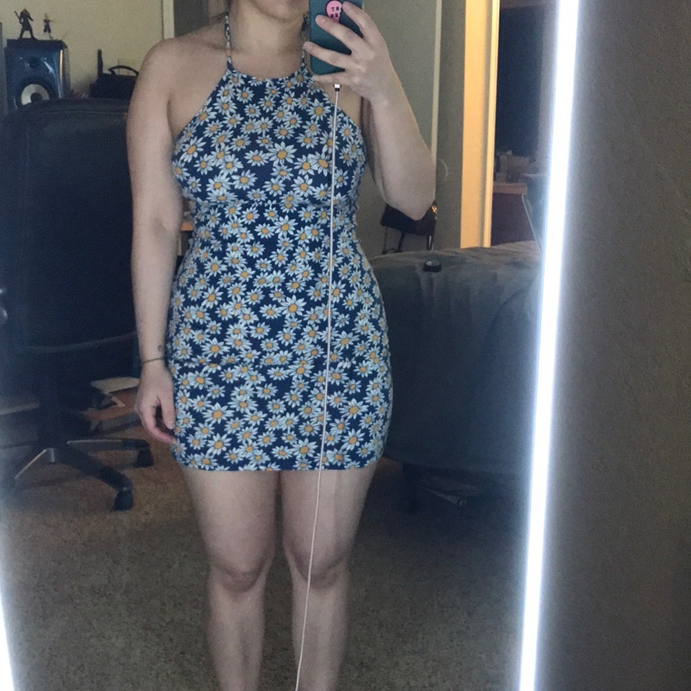 Spring halter daisy dress